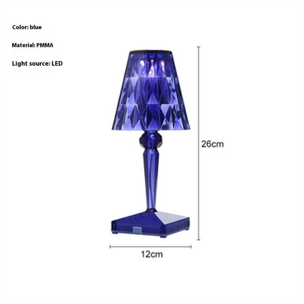 Diamond Crystal Rechargeable Decorative Table Lamp