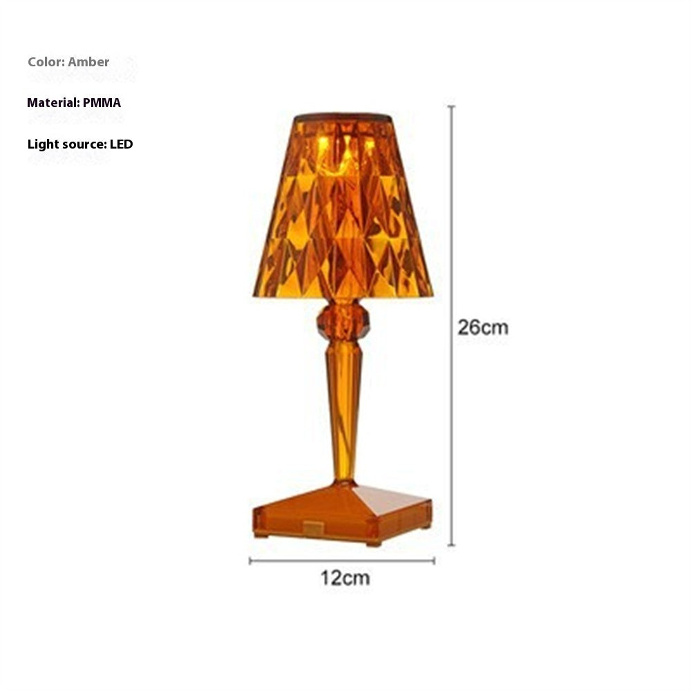 Diamond Crystal Rechargeable Decorative Table Lamp