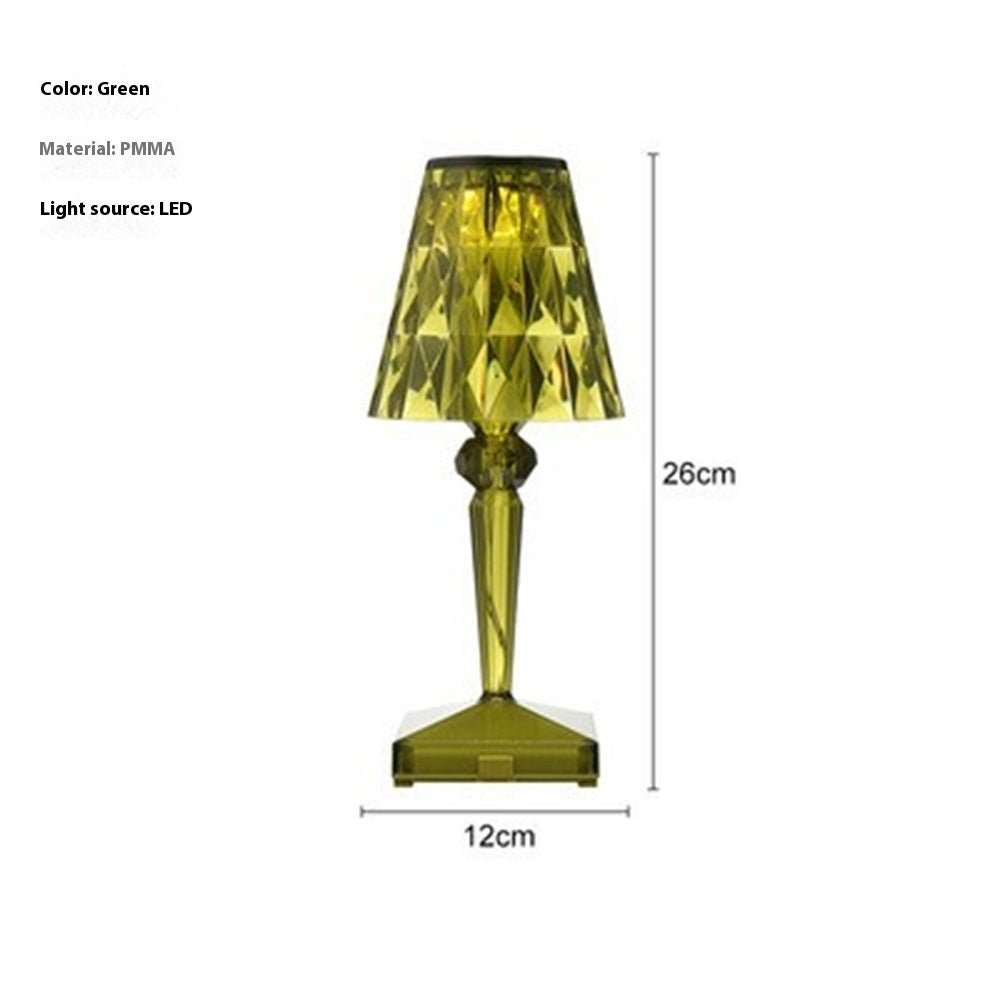 Diamond Crystal Rechargeable Decorative Table Lamp