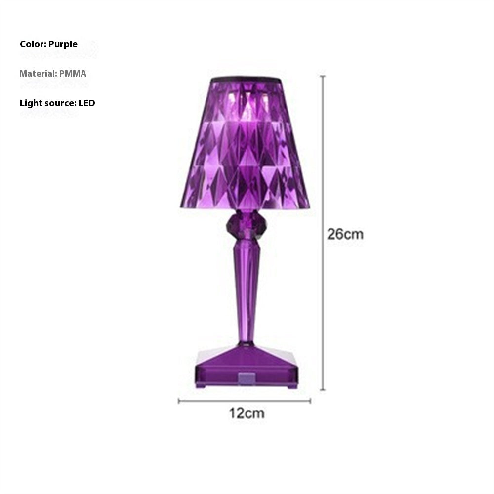 Diamond Crystal Rechargeable Decorative Table Lamp